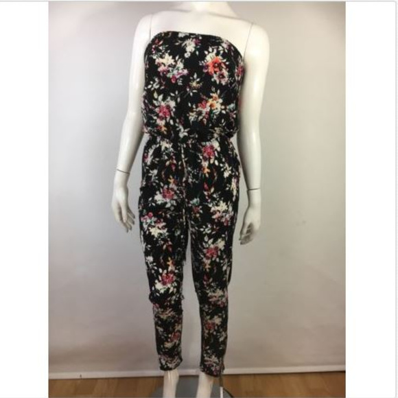strapless jogger jumpsuit
